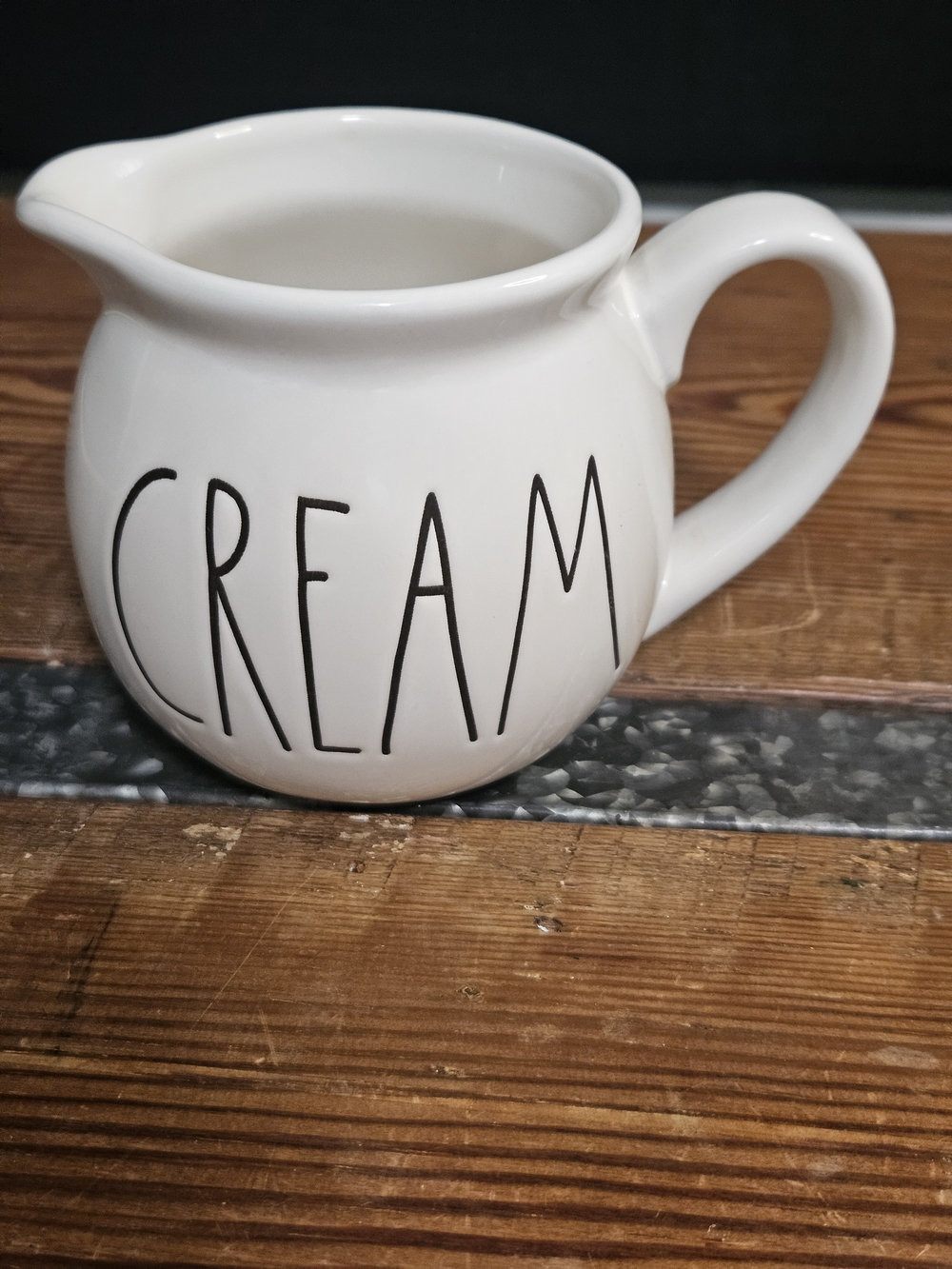 Rae Dunn White Ceramic 'Cream' Pitcher - Home Art